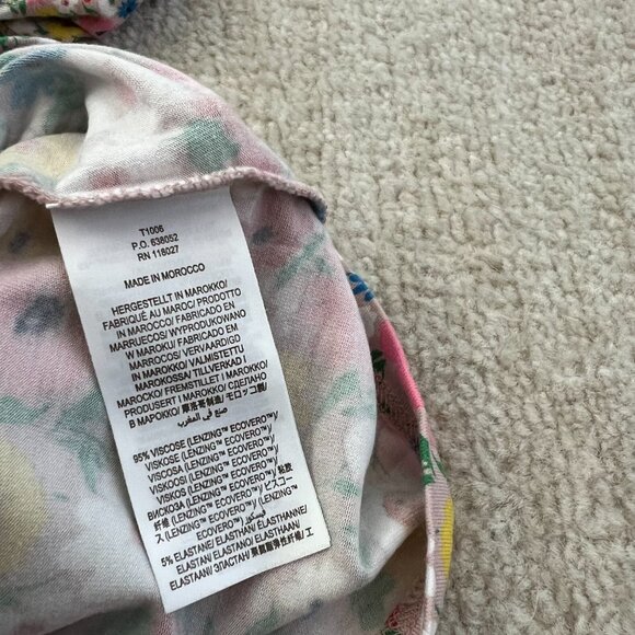 Boden Short Sleeve Top Floral Square Neck Blouse Top 6 - Picture 7 of 8